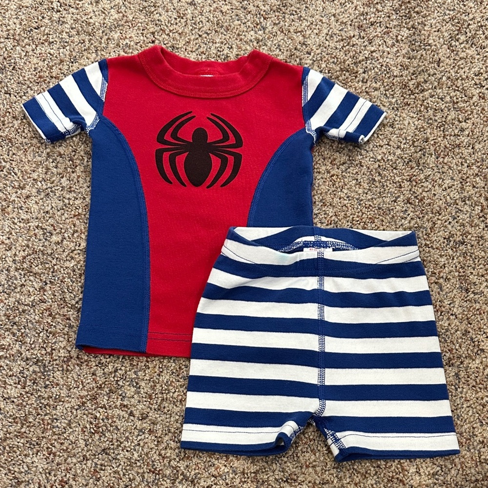 Hanna Andersson Red and Blue Spider Pajama Set
